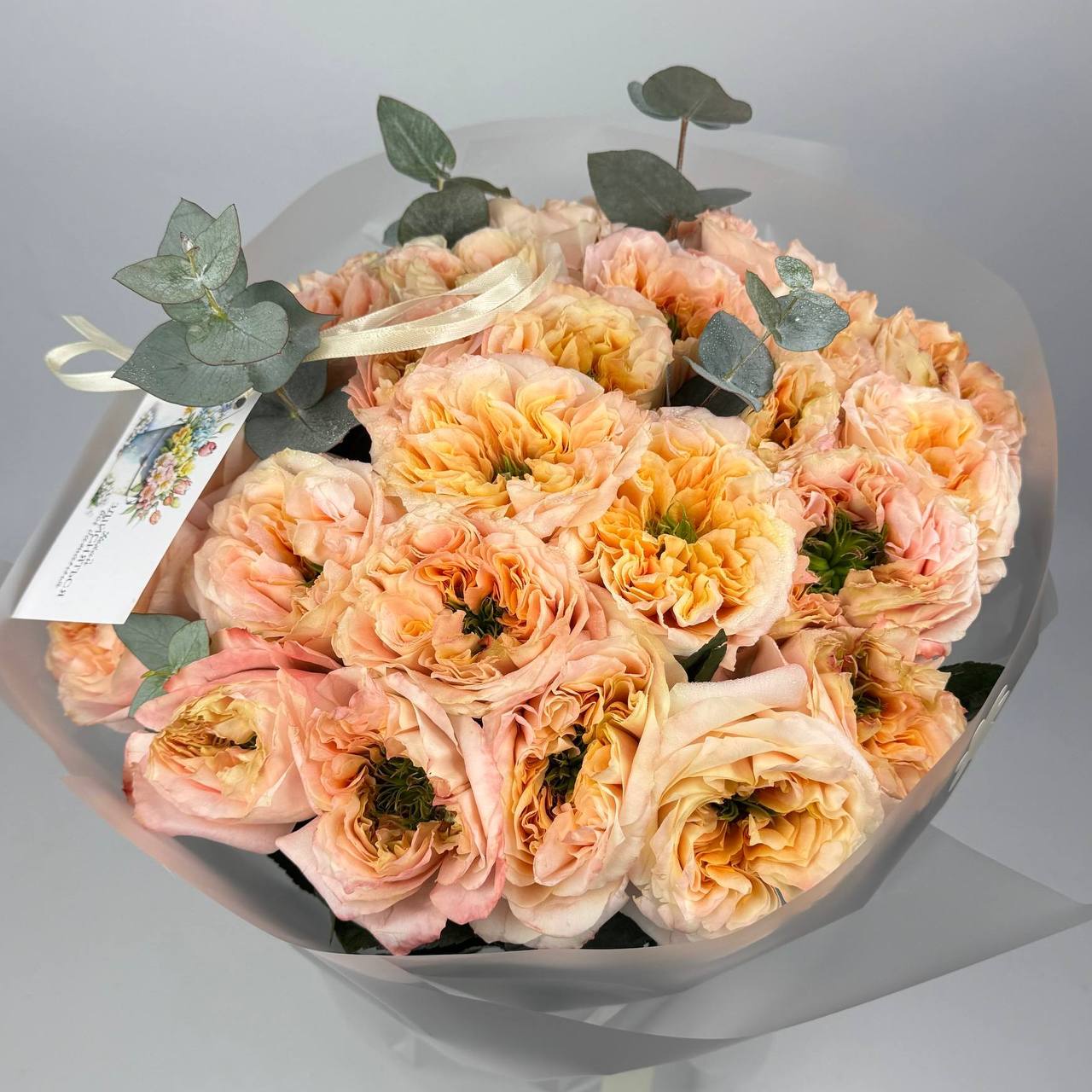 Букет троянд Мелон Експрешн 25 шт: Імпортна троянда (Персик) - 25.