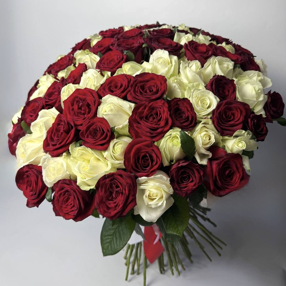 Букет троянд Мікс Аваланч, Гран прі 51 шт (70см) image