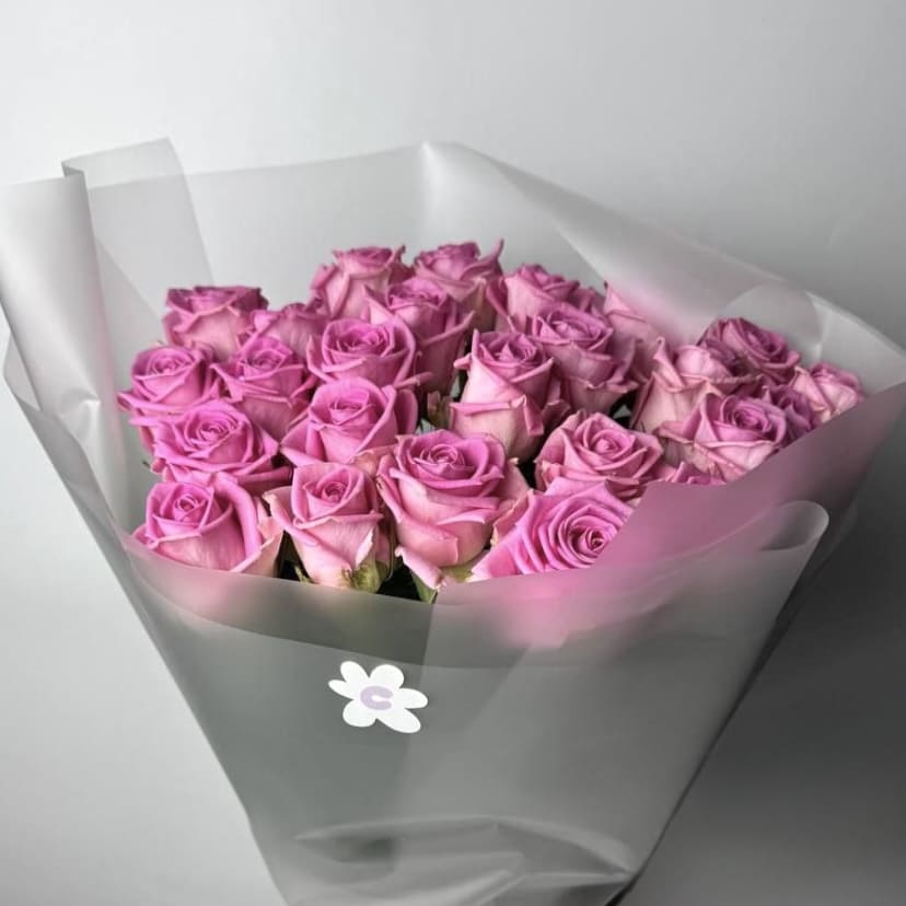 Букет троянд Аква 25 шт (60см): Троянди (Рожевий) - 25.