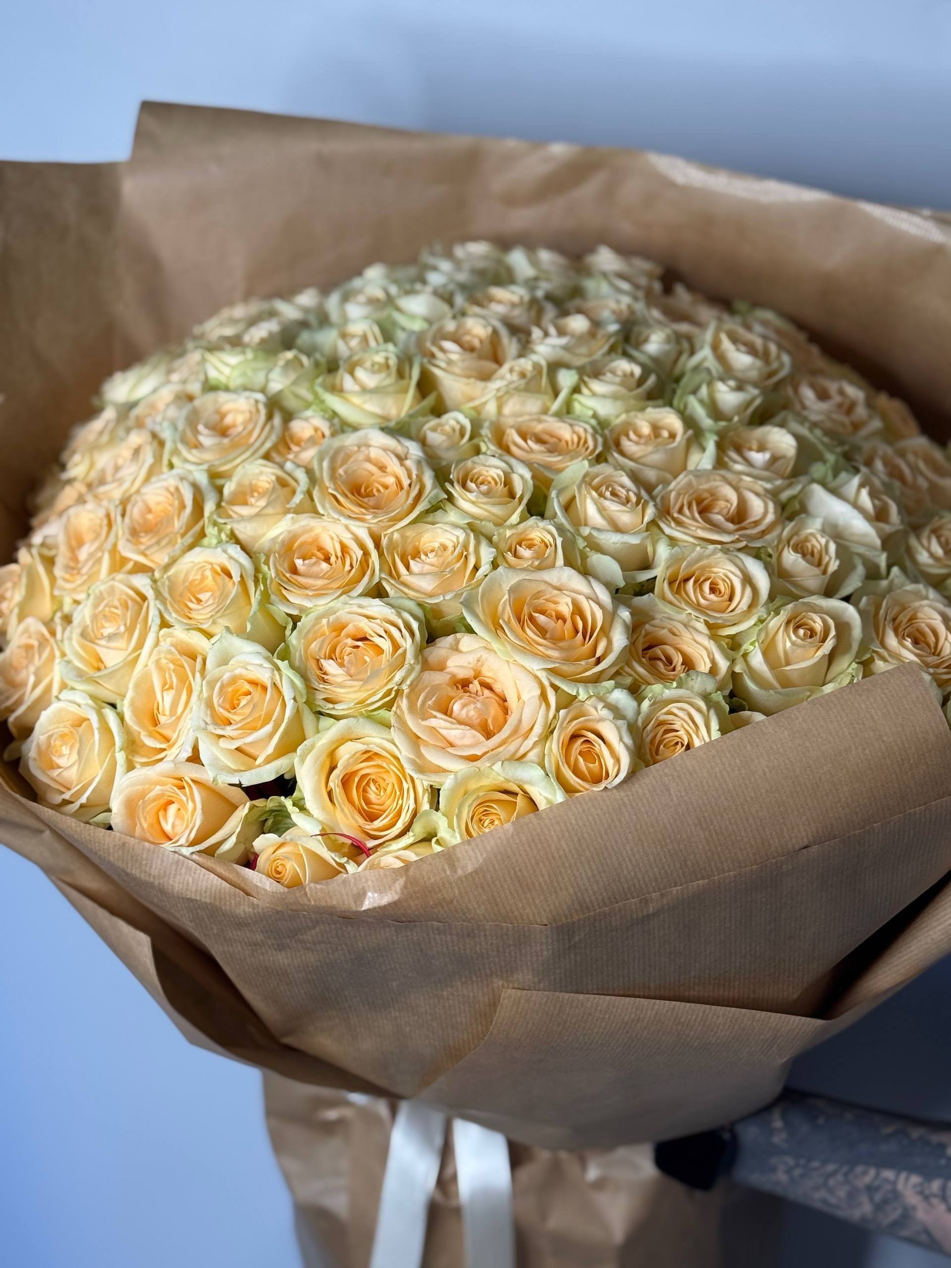 Букет троянд Піч Аваланч 101 шт 70см image